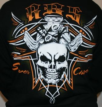 Long Sleeve Black Skull Shirt