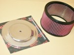 Polished Alum. Single Or Dual BDS 4500 Dominator Scoop K&N Air Filter Assm.