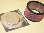 Polished Alum. Single Or Dual BDS 4500 Dominator Scoop K&N Air Filter Assm.