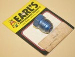 SOLD Used -10 Aluminum AN Flare Plug Earl's #980610 (7012-0075Y)
